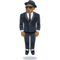 Man in Business Suit Levitating - Medium Black emoji on Facebook